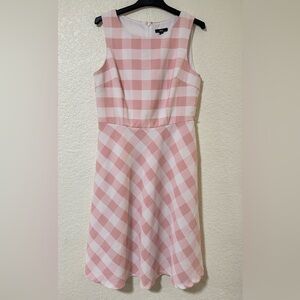 R&K Pink and White Checkered Dress